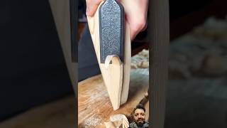 Formon Japones Filo extremo woodcarving carving satisfying woodworking [upl. by Ahsiak]