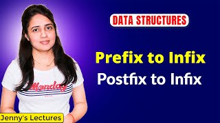 311 Prefix to Infix Conversion  Postfix to Infix Conversion  Data structure Tutorials [upl. by Annel]