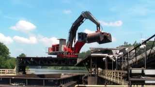 MANTSINEN  140EF Material Handler Coal unloading [upl. by Colley]