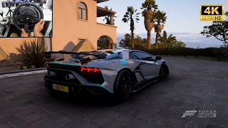 Lamborghini Aventador SVJ  Forza Horizon 5 Steering Wheel  Shifter Gameplay [upl. by Lubow]