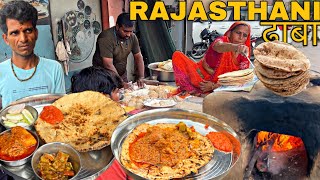 Jaipur के बेज़र Roti और आलू pyaaz की Sabji का बेताज Dhaaba । Pure Desi घी Rajasthani Dhaba in Jaipur [upl. by Sukram701]