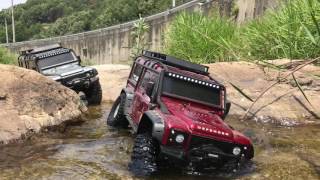 Traxxas TRX4 LandRover Defender 110  In a small valley 13 [upl. by Leventhal104]