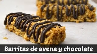 Barritas de avena y chocolate Receta [upl. by Nerin]