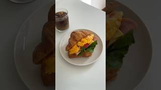 Make breakfast with me asmr food breakfast coffee croissant satisfying lifestyle [upl. by Notniw]