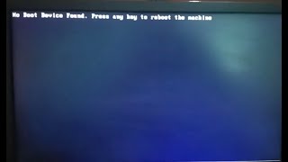 no boot device found press any key to reboot dell  Solved 100 [upl. by Ynafets]