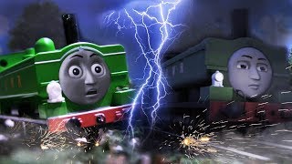 Skiff Saves Duck and Oliver Comparison  Blown Away Accident Remake [upl. by Natsrik]