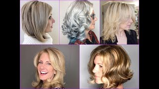 Top30 Stylish Medium Hairstyles for Women Over 50 [upl. by Airam651]