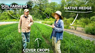 Boosting Soil Health Through Cover Crops and Hedgerows  Assawaga Farm [upl. by Harbour]