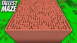 I found a TALLEST MAZE in Minecraft  Whats INSIDE the BIGGEST MAZE [upl. by Dallas654]