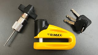 622 TriMax Motorcycle Disc Brake Lock Picked Model T665 [upl. by Parnas46]