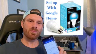 Merkury smart bulb how to use with Google home [upl. by Tu]