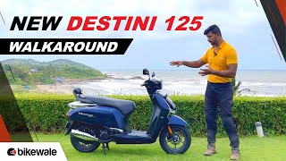 2024 Hero Destini 125 Walkaround  New Design Features Specifications and More  BikeWale [upl. by Bellaude]