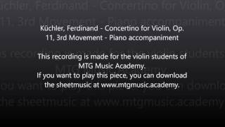 Kuchler Ferdinand Concertino for Violin Op 11 3rd Movement Piano accompaniment [upl. by Cristin]