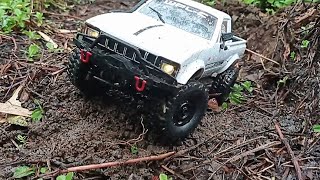 Rc Rock Crawler Wpl C24Tes Driver Di Kebun Di Barengin Hujan Kecil [upl. by Ecydnarb]