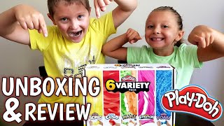 Play doh SLIME 6 Variety Pack UNBOXING amp REVIEW  AlexXtreme [upl. by Noxid]