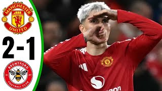 Manchester United v Brentford 21 Match Highlights [upl. by Nospmas840]