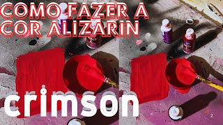 Como fazer a cor de tinta alizarin cremos com bisnaga xadrez brincando com as cores [upl. by Pearlman289]