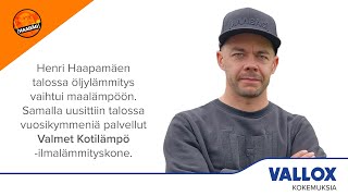 Haabäg vaihtoi vanhan Valmet Kotilämmön tilalle Vallox Aito Kotilämpö ilmalämmityskoneen [upl. by Yup]