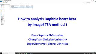 Analysis of Daphnia heart rate by ImageJ TSA method with macros [upl. by Aryahay]