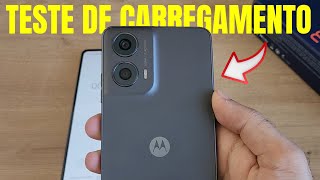 ⚡TESTE DE CARREGAMENTO Moto G24 usando o carregador ORIGINAL [upl. by Relluf]