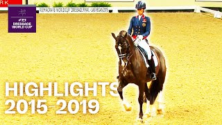 Charlotte Dujardin Record amp Isabell Werth BackToBack Wins  Dressage World Cup™ 5 Year Highlights [upl. by Ahsaetan814]