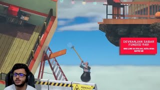 Carryminati Playing Getting over it 😂  Rip monitor  Getting over it Gameplay [upl. by Anica]