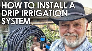 Installing a Drip Irrigation System in our Vegetable Garden step by step instructions [upl. by Shapiro140]