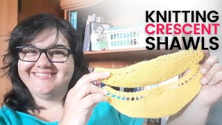 How to Knit a Crescent Shawl For Beginners FREE PATTERN [upl. by Eornom347]