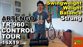 🎾 ARTENGO TR960 CONTROL TOUR 16X19 Tennis Racket Strung Specs 🛠 [upl. by Linnea]