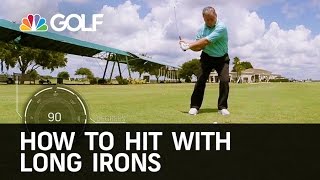 How to Hit with Long Irons  Golf Channel [upl. by Mossolb]