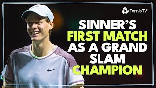 Jannik Sinners First Match As A Grand Slam Champion  Rotterdam Highlights vs van de Zandschulp [upl. by Jori]