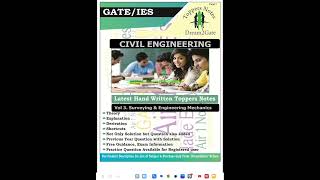 VOL 3 SURVEYING amp ENGG MECHANICS PART1 GATE ESE CIVIL ENG MADE EASY TOPPERS HANDWRITTEN NOTES gate [upl. by Ahsimrac597]