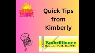 Quick Tips from Kimberly The Knockdown stitch in Embrilliance Enthusiast [upl. by Proulx]