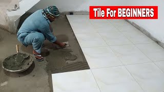 How To Lay Tile A Floor  Techniques Install Ceramic Tiles Bedroom 80×80cm Big Ceramic Tiles [upl. by Htenay]