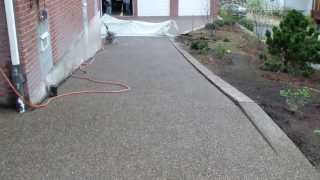 Driveway finished with river stone [upl. by Aiello813]