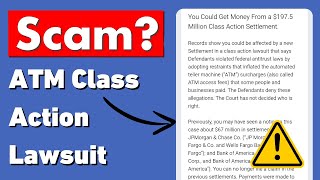 ATM Card Class Action Settlement Email  Scam or Legit [upl. by Rodgiva749]