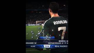 Ronaldo hattrick vs Ajax ☠️ cristiano ronaldo realmadrid football edit shorts cr7 viral [upl. by Dnomsad]