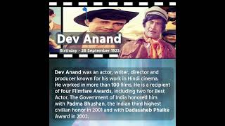 quotRemembering Dev Anand The Evergreen Legendquot DevAnand [upl. by Grube62]