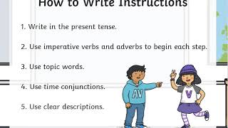 Writing Instructions Year 1 [upl. by Neeneg495]