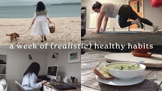 A week of realistic healthy routines exercise vegan food shop cooking amp supplements [upl. by Eerak]