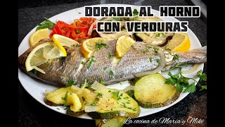 DORADA AL HORNO CON VERDURAS  Receta ideal para navidad 🤶🎅 [upl. by Einor]