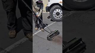 Innovative Mechanical Push Broom shorts cleanup construction [upl. by Damon]