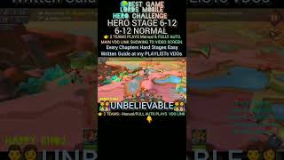 Lords mobile Hero stage 612 Normal👉2 TeamsManualamp Full AUTOconnect for 👍Your BEST🤺🦖 [upl. by Nodnol264]