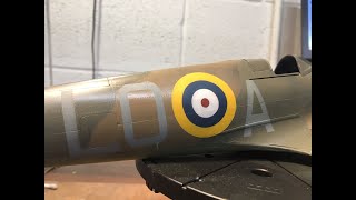 1973 Spitfire restoration project  Painting RAF roundels with an airbrush [upl. by Ymer]