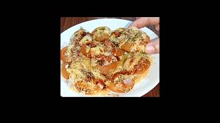 Dhi puri chaat recipe short food atifmomskitchen indianfood recipe [upl. by Akirdnwahs]