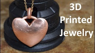 3D Printed and Copper Plated Jewelry  DIY Copper Necklace Pendant [upl. by Annahsat]