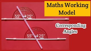 Maths Working Model on Corresponding Angles  maths tlm geometry  Maths Project  maths tlm model [upl. by Asiela]