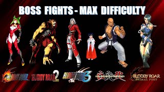 Bloody Roar 1234 amp Primal Fury Boss Fights Max Difficulty [upl. by Ellenrahc]