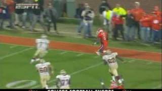 Clemson vs FSU McDaniel on Ponder Collision after interception [upl. by Anyehs933]