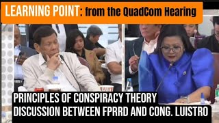 The three principalities of conspiracy theory Discussed by FPRRD and Cong Luistro at QuadCom [upl. by Aiuqal650]